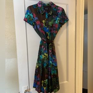 Floral Ellen Tracy Shirt Dress